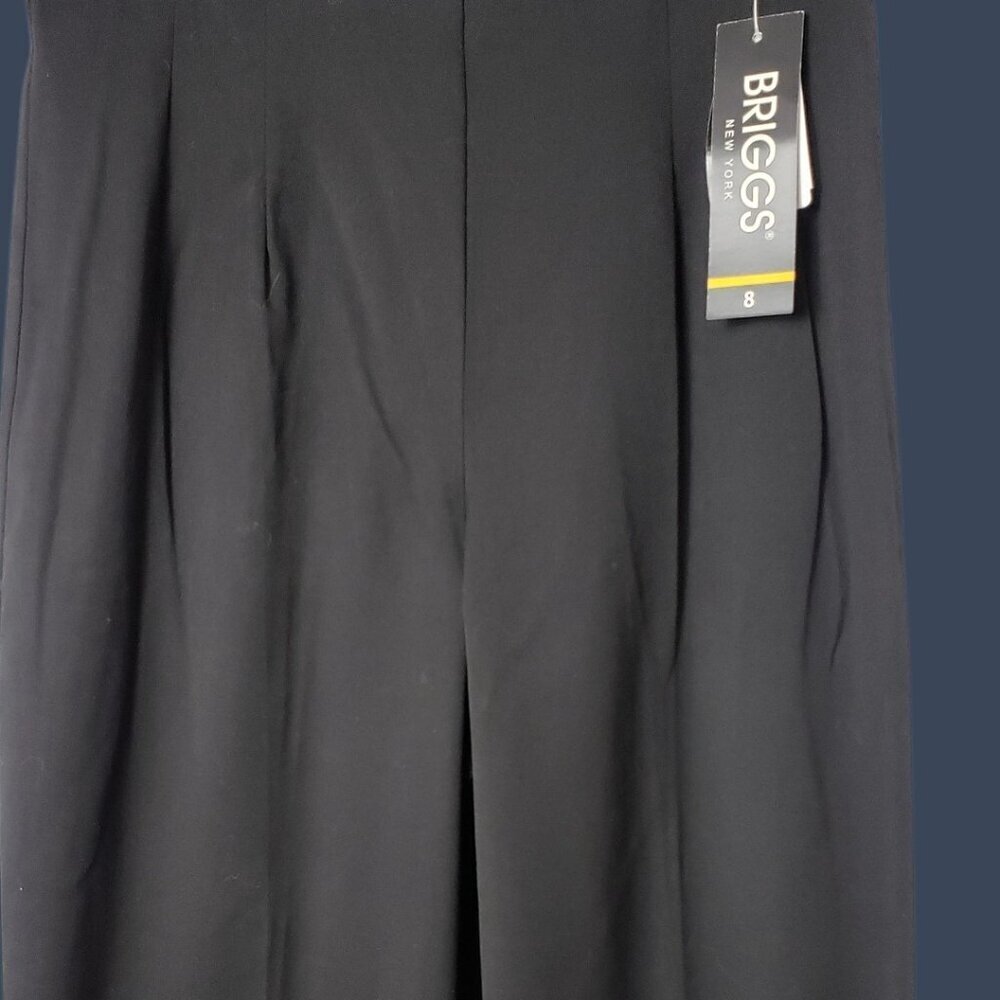 Briggs NY Womens Pleated Straight Dress Pants Black Size 8 - Picture 15 of 16